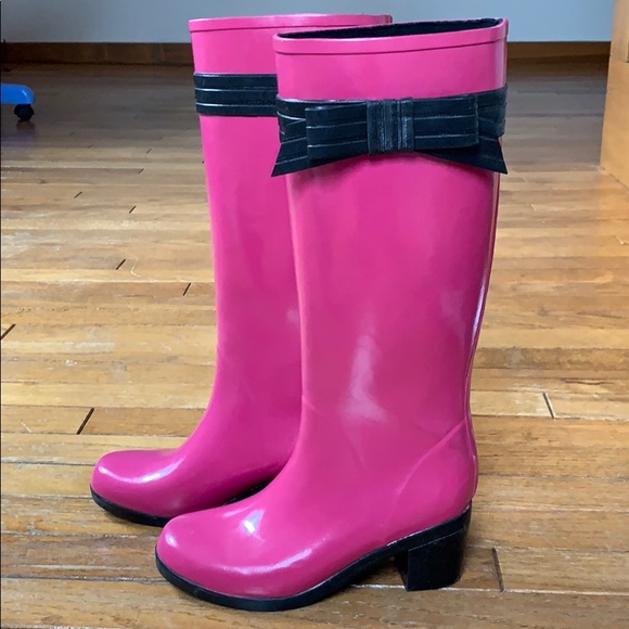 kate spade pink rain boots